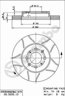 Тормозной диск FERODO арт. 09.5509.75