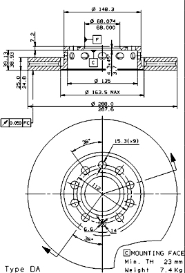 Тормозной диск FEBI BILSTEIN арт. 09.5745.21