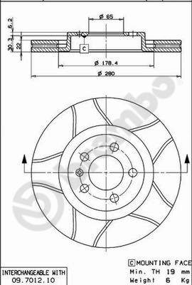 Тормозной диск REMSA арт. 09.7012.75
