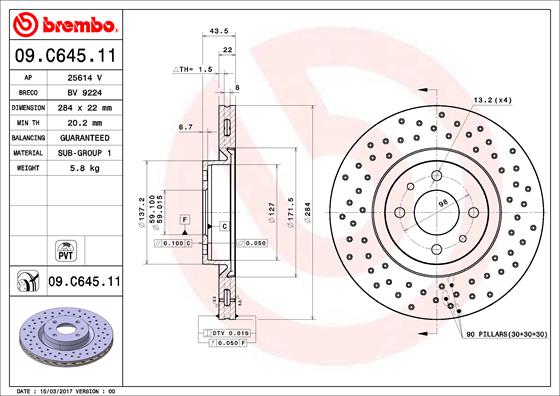 Тормозной диск FEBI BILSTEIN арт. 09.C645.11