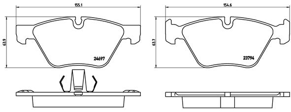 Тормозные колодки дисковые BMW арт. P06 060