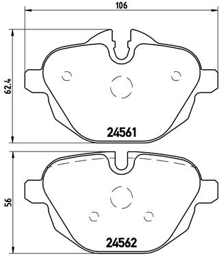 Тормозные колодки задние дисковые CHAMPION арт. P06 064