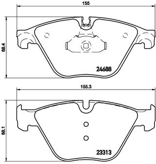 Тормозные колодки дисковые CHAMPION арт. P06 074