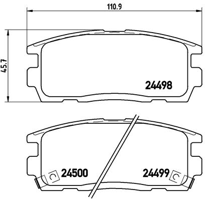 Тормозные колодки задние дисковые OPEL арт. P10004