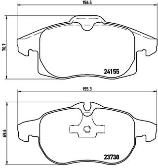 Тормозные колодки дисковые A.B.S. арт. P10 011