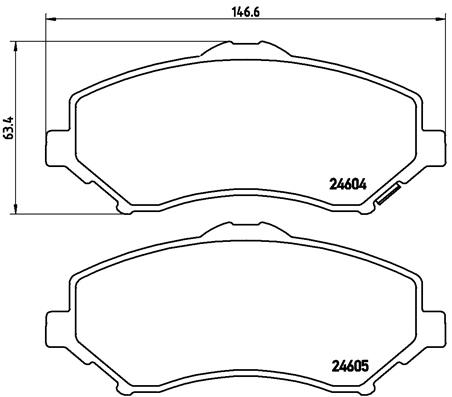 Тормозные колодки передние дисковые JAPKO арт. P11022