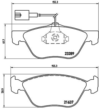 Тормозные колодки передние дисковые FERODO арт. P23 077