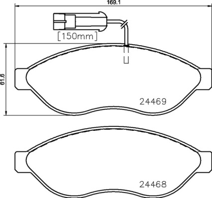 Тормозные колодки дисковые ROADHOUSE арт. P23 144