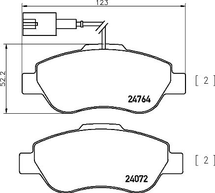 Тормозные колодки дисковые ROADHOUSE арт. P24 150