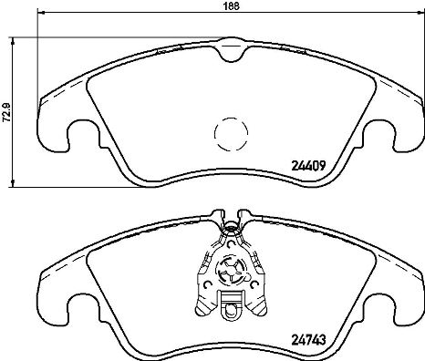 Тормозные колодки дисковые BOSCH арт. P24 161