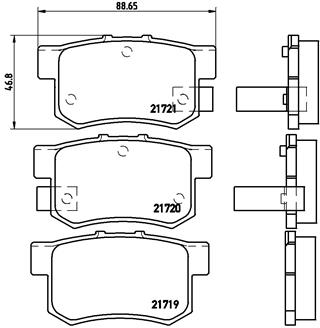 Тормозные колодки задние дисковые REMSA арт. P28022