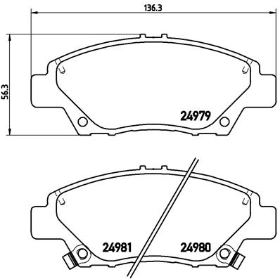 Тормозные колодки дисковые BREMBO P28050