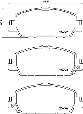 Тормозные колодки дисковые REMSA арт. P28077