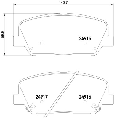 Тормозные колодки дисковые BREMBO P30 065X