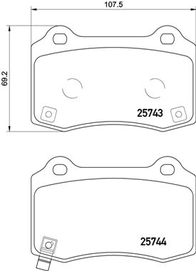 Тормозные колодки задние дисковые  арт. P30 074