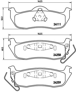 Тормозные колодки задние дисковые BOSCH арт. P37011