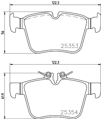 Тормозные колодки дисковые BREMBO P50122