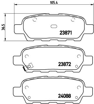 Тормозные колодки задние дисковые FERODO арт. P56 046