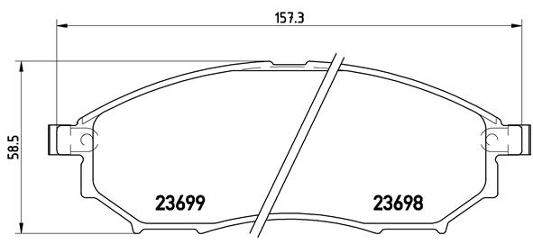 Тормозные колодки передние дисковые BOSCH арт. P56058