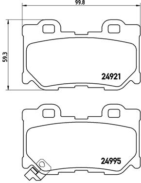Тормозные колодки задние дисковые FERODO арт. P56 095