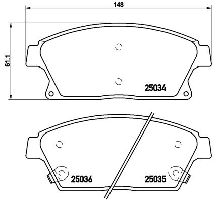 Тормозные колодки передние дисковые A.B.S. арт. P59077