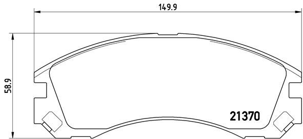 Тормозные колодки передние дисковые NK арт. P61 089