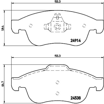 Тормозные колодки дисковые EUROREPAR арт. P68050