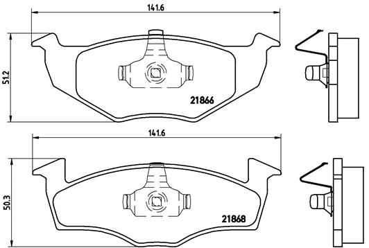 Тормозные колодки дисковые BREMBO P85 031