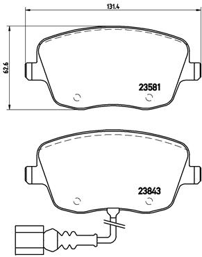 Тормозные колодки передние дисковые BREMSI арт. P85 077
