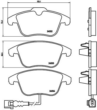 Тормозные колодки передние дисковые DELPHI арт. P85112