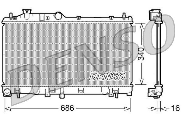 Радиатор охлаждения двигателя NISSENS арт. DRM36007