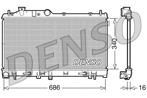Радиатор охлаждения двигателя NISSENS арт. DRM36008