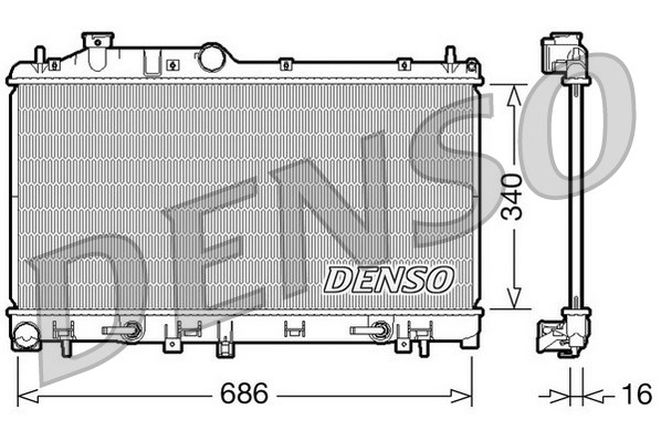 Радиатор охлаждения двигателя NISSENS арт. DRM36009