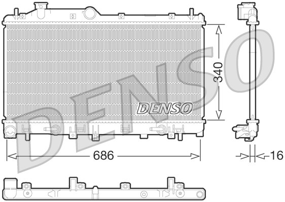 Радиатор охлаждения двигателя NISSENS арт. DRM36015