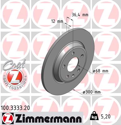 Тормозной диск BREMBO арт. 100.3333.20