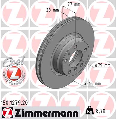 диск гальмівний Coat Z FEBI BILSTEIN арт. 150127920