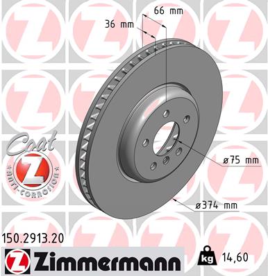 Тормозной диск BREMBO арт. 150.2913.20