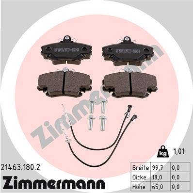 Тормозные колодки передние дисковые RENAULT арт. 21463.180.2