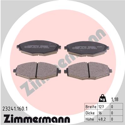 Тормозные колодки передние дисковые REMSA арт. 232411601