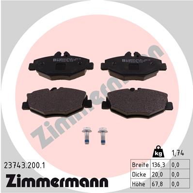 Колодки тормозные (передние) MB E-class (W211) 02-09 (Bosch) FERODO арт. 23743.200.1