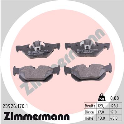 Колодки тормозные (задние) BMW 1(E81/82/87)/3 (E90-E93)/X1 (E84) 03-13 (Ate-Teves) HELLA PAGID арт. 23926.170.1