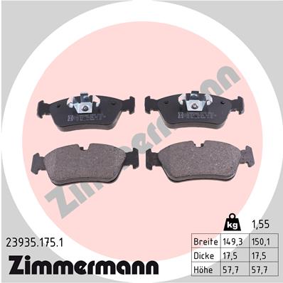 Тормозные колодки дисковые ZIMMERMANN ZI 23935.175.1