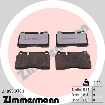 Тормозные колодки дисковые BREMSI арт. 24098.970.1