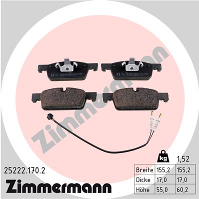 Тормозные колодки дисковые TRW арт. 25222.170.2
