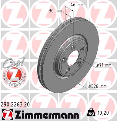 Тормозной диск BREMBO арт. 290.2263.20