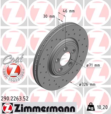 Тормозной диск BREMBO арт. 290226352