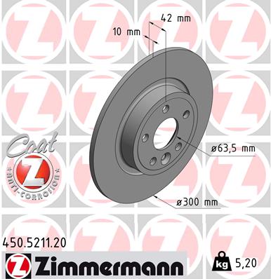 Диск гальмівний BOSCH арт. 450.5211.20
