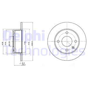 Тормозной диск DELPHI BG2376