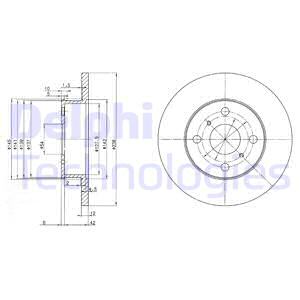 Тормозной диск DELPHI BG2597