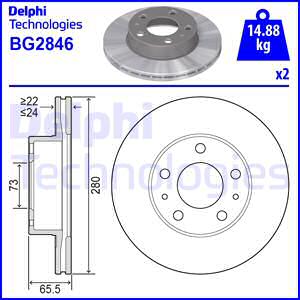 Тормозной диск BREMBO арт. BG2846